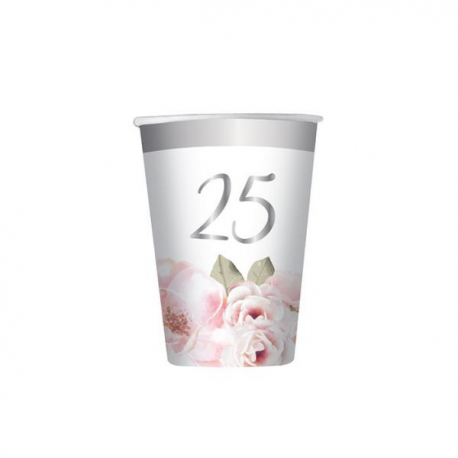 BICCHIERI 25° ANNIVERSARIO FLOREAL 200cc PZ.8