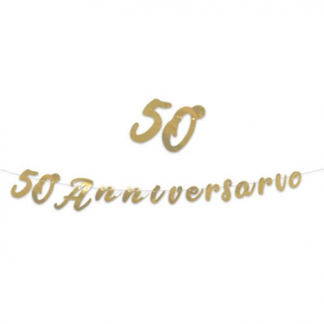 FESTONE SCRITTA 50° ANNIVERSARIO 300cm