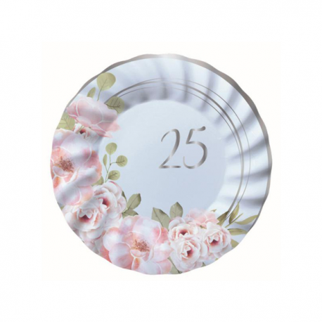 PIATTI 25° ANNIVERSARIO FLOREAL ø 20cm PZ.8