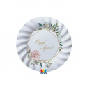 PIATTI MATRIMONIO - OGGI SPOSI "FLOREAL GEOMETRIC" ø 20cm PZ.8