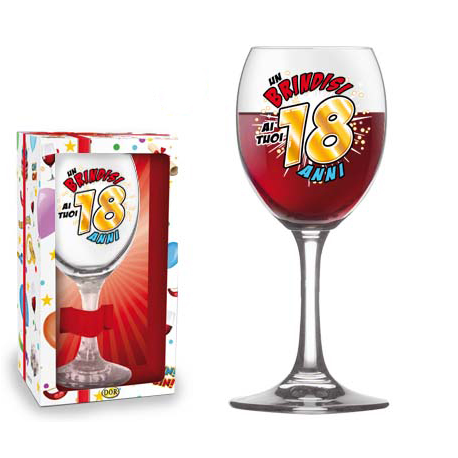 CALICE “18 ANNI” h.19 cm CON SCATOLA REGALO