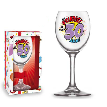 CALICE “30 ANNI” h.19 cm CON SCATOLA REGALO