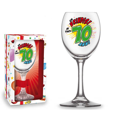 CALICE “70 ANNI” h.19 cm CON SCATOLA REGALO