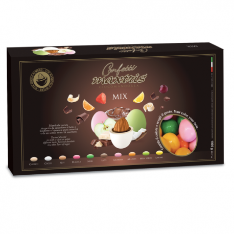 CONFETTI TENEREZZE CIOCCOLATO MIX COLORATI KG.1 - Maxtris