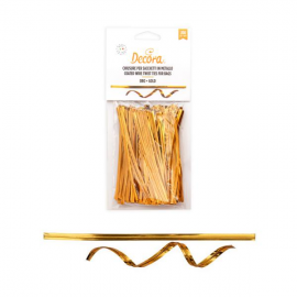 LACCETTI PER CHIUSURA SACCHETTI - ORO METALLIZZATI 200pz.