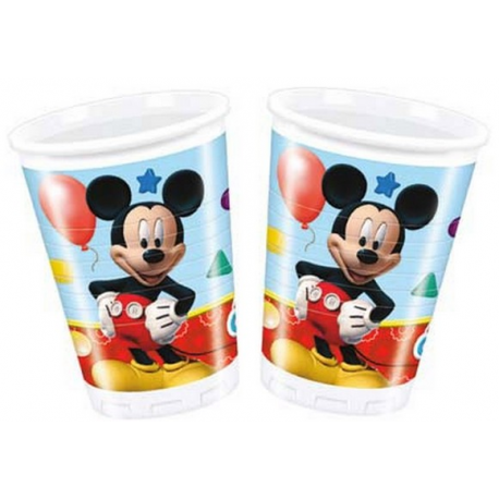 BICCHIERI TOPOLINO IN PLASTICA - MICKEY MOUSE PZ.8