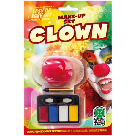 SET TRUCCO CLOWN CON NASO IN SPUGNA