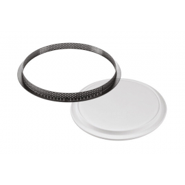 KIT TARTE RING &Oslash;250 - 1 Anello in materiale termoplastico + stampo in silicone da 1 cavit&agrave; Silikomart