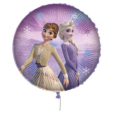 PALLONCINO FROZEN II \\"ELSA & ANNA\\" TONDO FOIL STANDARD ø 45cm