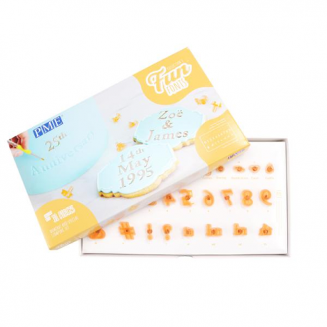 \\"Collezione 2\\" PME FUN FONTS SET NUMERI E SIMBOLI SPECIALI AD IMPRESSIONE