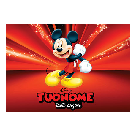 Cialda personalizzata TOPOLINO rettangolare (stampa su fibra alimentare)