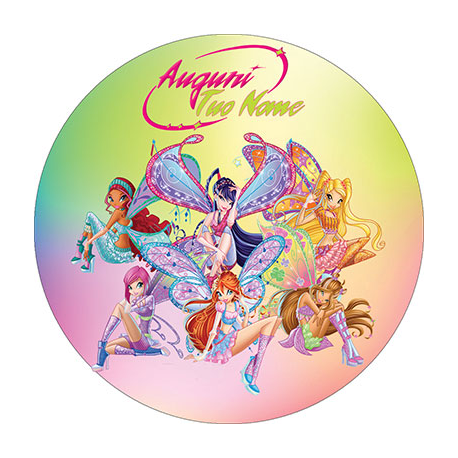 Cialda personalizzata WINX tonda (stampa su fibra alimentare)