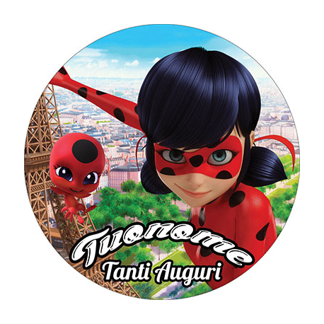 Cialda personalizzata MIRACULOUS tonda (stampa su fibra alimentare)