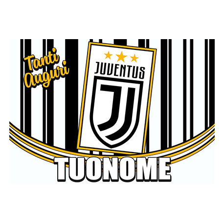 Cialda personalizzata JUVE rettangolare (stampa su fibra alimentare)