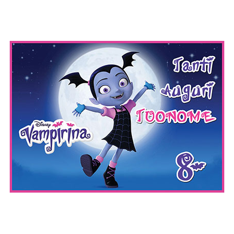 Cialda personalizzata Vampirina rettangolare (stampa su fibra alimentare)