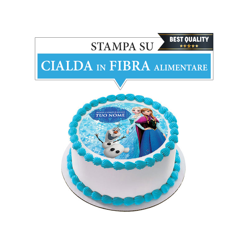 Topper Cake FROZEN Cialda per torta PERSONALIZZATA rettangolare 1