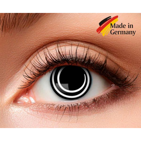 LENTI A CONTATTO \\"SPIRAL BALCK\\" 14mm SETTIMANALI - Halloween o Carnevale