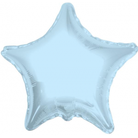 PALLONCINO MYLAR FOIL STELLA - CELESTE 46cm