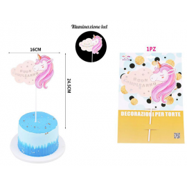 CAKE TOPPER \\"UNICORNO\\" CON NUVOLETTA