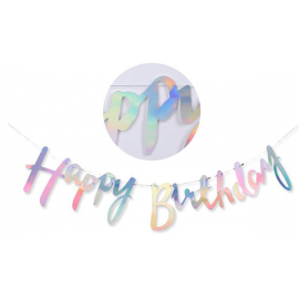FESTONE HAPPY BIRTHDAY IRRIDESCENTE 2,5 mt