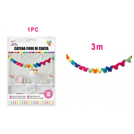 GHIRLANDA \\"FARFALLE COLORATE\\" 3 mt