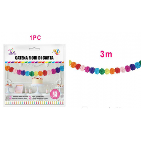 GHIRLANDA \\"FIORI COLORATI\\" 3 mt