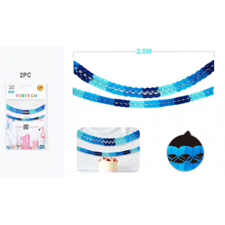 GHIRLANDA AZZURRA 2,5 mt 2 Pz.