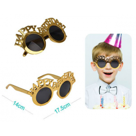 OCCHIALI \\"HAPPY BIRTHDAY\\" ORO