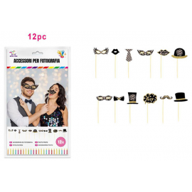 PHOTO BOOT GLITTER ORO - NERO 12 Pz.