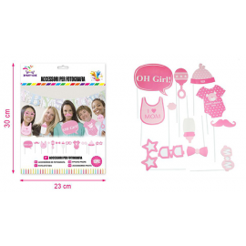 PHOTO BOOT NASCITA BIMBA - 12 Pz.