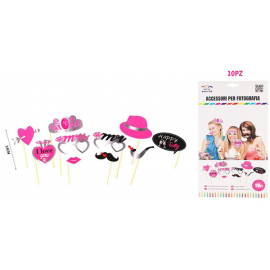 PHOTO BOOT WEDDING PINK 10 Pz.