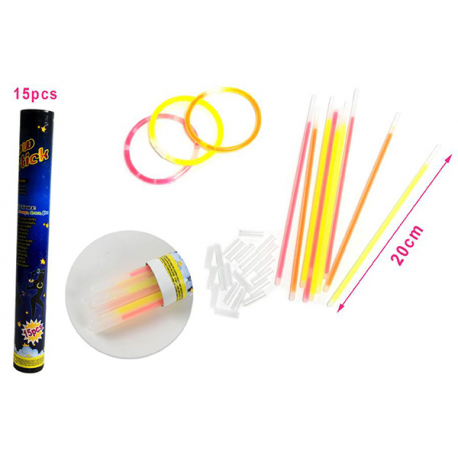 BRACCIALETTI LUMINOSI STARLIGHT 3 COLORI ASSORTITI - 15 Pz.