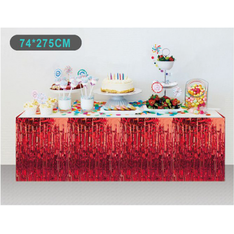 GIROTAVOLA LUNGO ROSSO 275 cm x h.74 cm