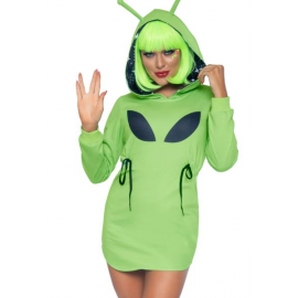 COSTUME ALIENO CON CAPPUCCIO - Leg Avenue (taglia S)