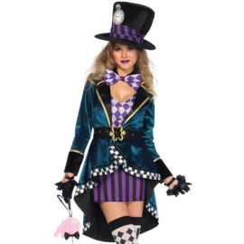 COSTUME CAPPELLAIA MATTA \\"DELIGHTFUL MAD HATTER\\" - Leg Avenue (taglia M)