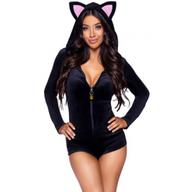 COSTUME GATTINA SEDUCENTE "BLACK VELVET KITTY CAT" - Leg Avenue (taglia S)