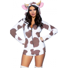 COSTUME MUCCA "VELVET BROWN COW" - Leg Avenue (taglia S)