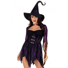 COSTUME STREGA \\"MYSTICAL WITCH\\" - Leg Avenue (taglia M)