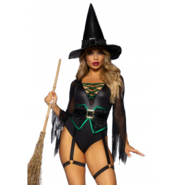 COSTUME STREGA \\"SEXY CLASSIC WITCH\\" - Leg Avenue (taglia S)