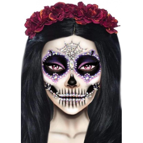 STICKER PER VISO \\"CALAVERA SKELETON\\" - Leg Avenue