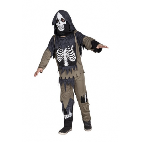 COSTUME ZOMBIE SKELETON BIMBO 7/9 ANNI - Costume Halloween