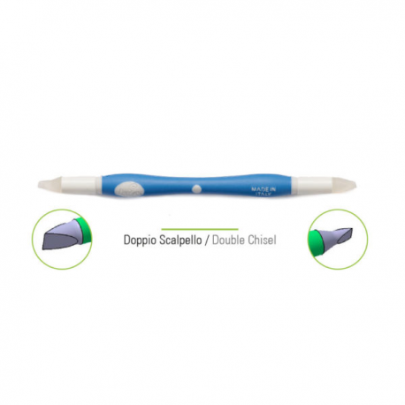 ATTREZZO DOPPIA PUNTA SCALPELLO IN SILICONE