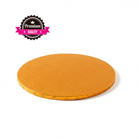 CAKEBOARD ARANCIO TONDO Ø 25cm X H 1,2 CM (Premium Quality)
