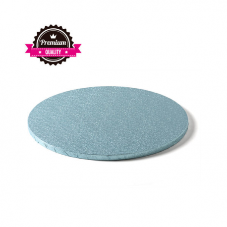 CAKEBOARD AZZURRO TONDO Ø 25cm X H 1,2 CM (Premium Quality)