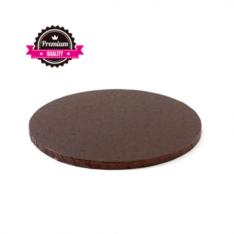 CAKEBOARD MARRONE TONDO Ø 25cm X H 1,2 CM (Premium Quality)