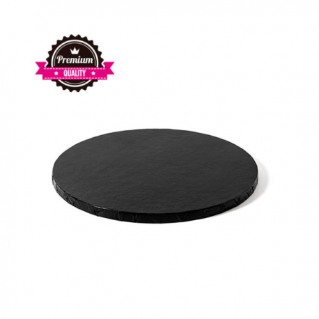 CAKEBOARD NERO TONDO Ø 25cm X H 1,2 CM (Premium Quality)