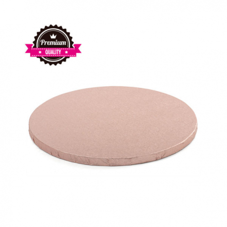 CAKEBOARD ROSA GOLD TONDO Ø 25cm X H 1,2 CM (Premium Quality)