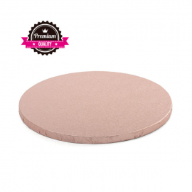 CAKEBOARD ROSA GOLD TONDO Ø 30cm X H 1,2 CM (Premium Quality)