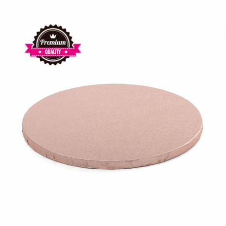 CAKEBOARD ROSA GOLD TONDO Ø 30cm X H 1,2 CM (Premium Quality)