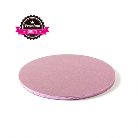 CAKEBOARD ROSA TONDO Ø 25cm X H 1,2 CM (Premium Quality)